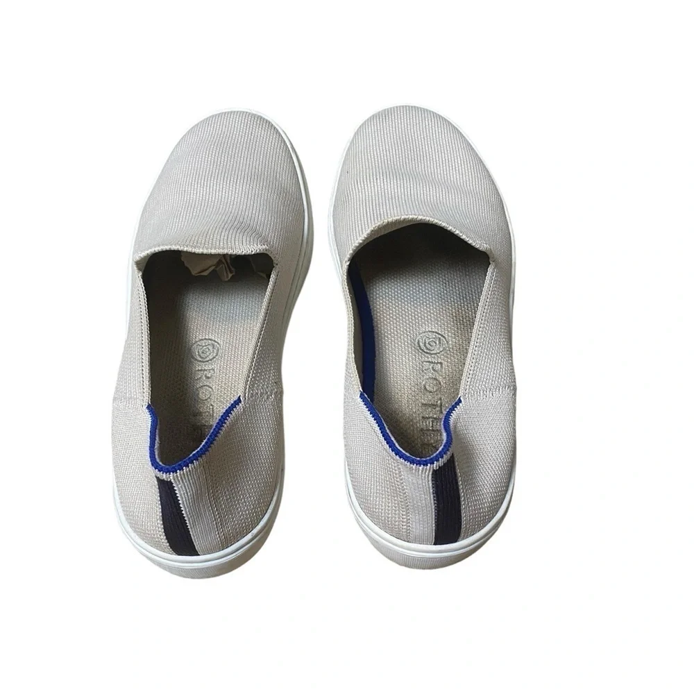 Rothy's The Slip On Sand Knit Fabric Low Top Lifestyle Sneakers Womens US 7